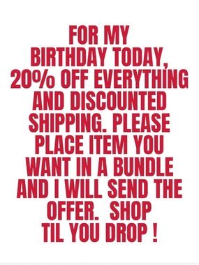 Birthday DAY SALE!